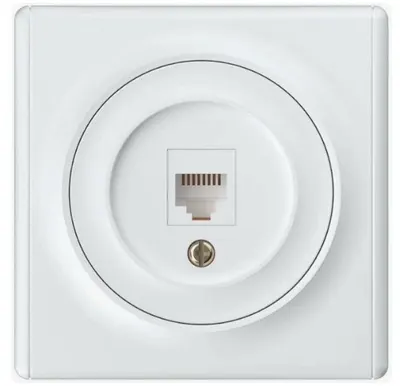 RJ-45 двойная розетка БЕЛЫЙ FLORENCE интернет розетка двойная