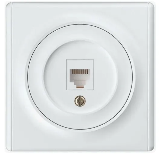 RJ-45 двойная розетка БЕЛЫЙ FLORENCE интернет розетка двойная