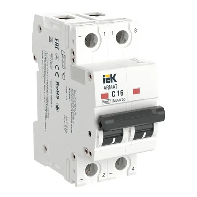 Выключатель автоматический 2P C 16А M06N (AR-M06N-2-C016) ARMAT IEK