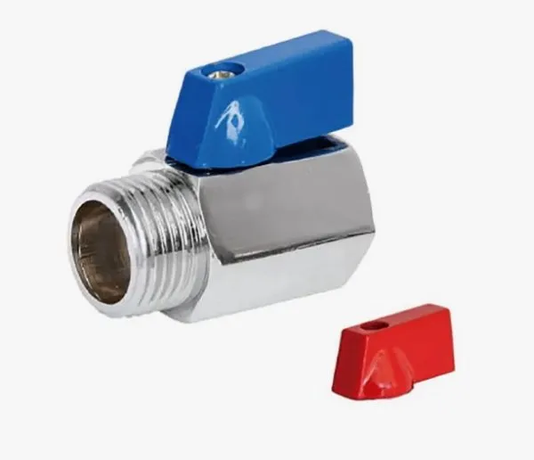 Кран шаровой 1/2" гш мини (хром) бабочка TIM