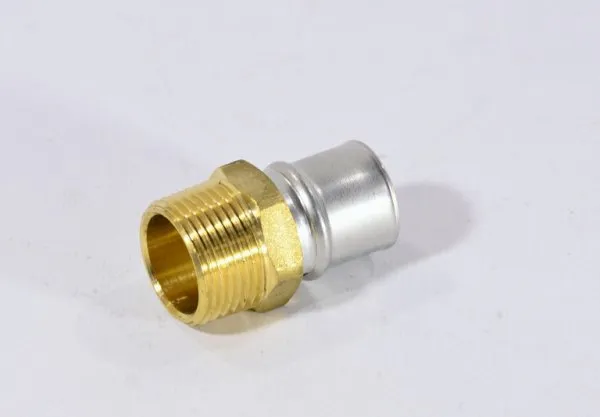Соединитель пресс с переходом на нар. р. 16х1/2" STOUT