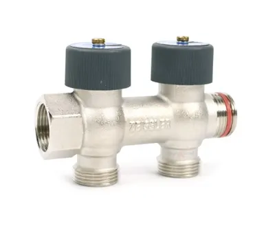 Коллектор 3/4"х3/4"х2 гш EK рег/кран Zeissler