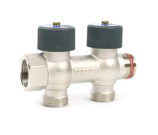 Коллектор 3/4"х3/4"х2 гш EK рег/кран Zeissler