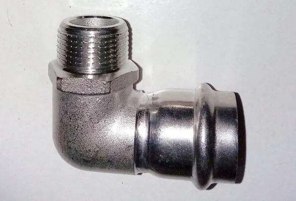 Угольник 90° с нар.р нерж. сталь 22х 1/2"