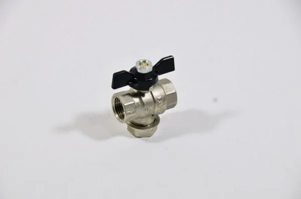 Кран шаровой 1/2" гг с фильтром бабочка с контрольным ушком STOUT